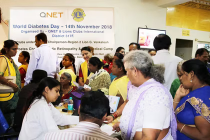 QNet India organized a Free Diabetes Camp with Lions Club on World Diabetes Day