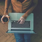 A Man working from home