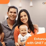 A happy family experiencing enhanced living with QNET products.