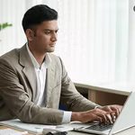 A man stressed at work