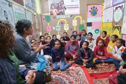 Ms Santhi, RYTHM Foundation meets beneficiaries of 'Safer Cities for Girls'
